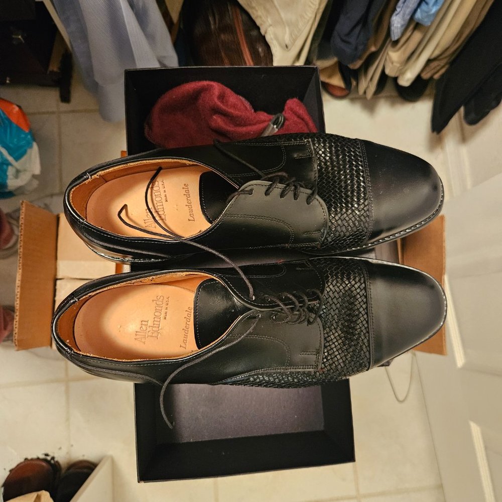ALLEN EDMONDS 2204, BLACK SIZE 10